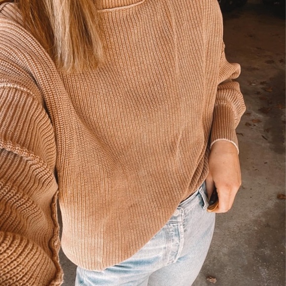 FREE PEOPLE Camel Easy Street Tunic S - Picture 1 of 7